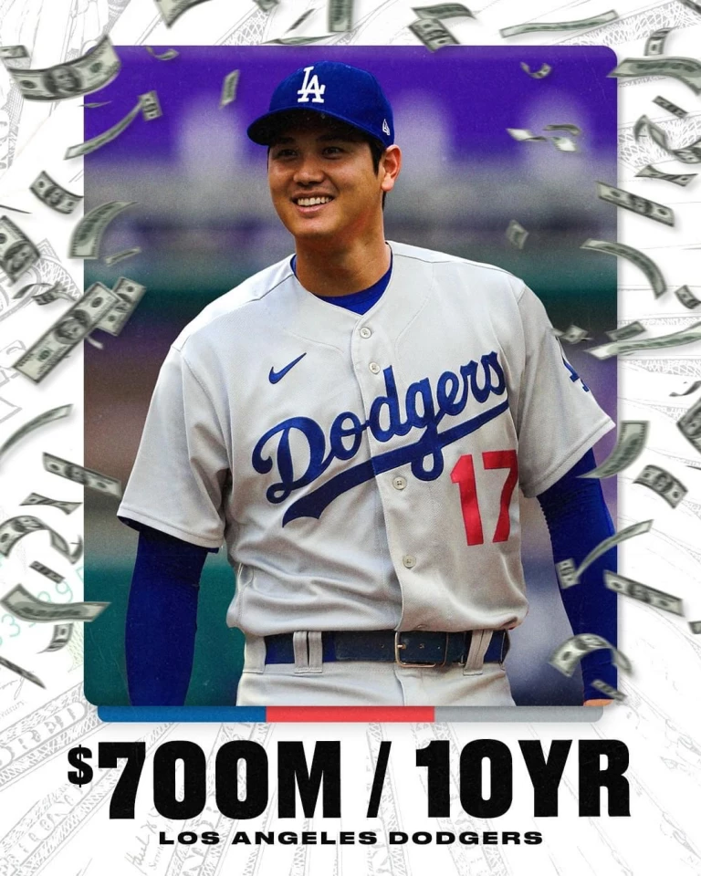 Shohei Ohtani acuerda con los Dodgers por 10 años y US$700 millones