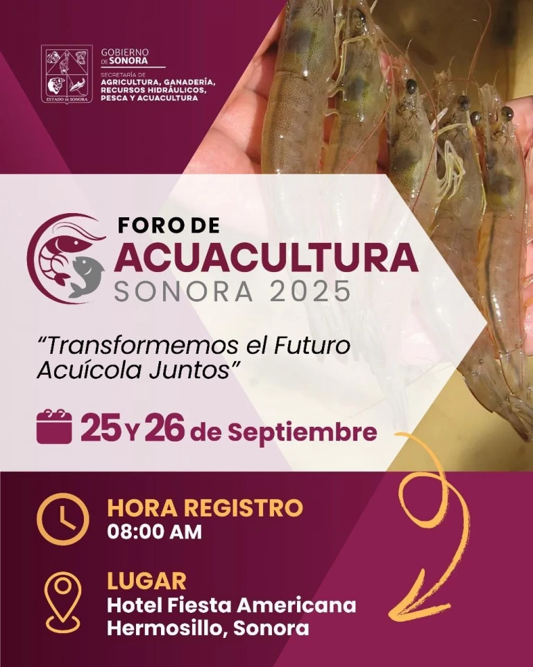 Invitan al foro de acuacultura Sonora 2025 para impulsar producción sustentable