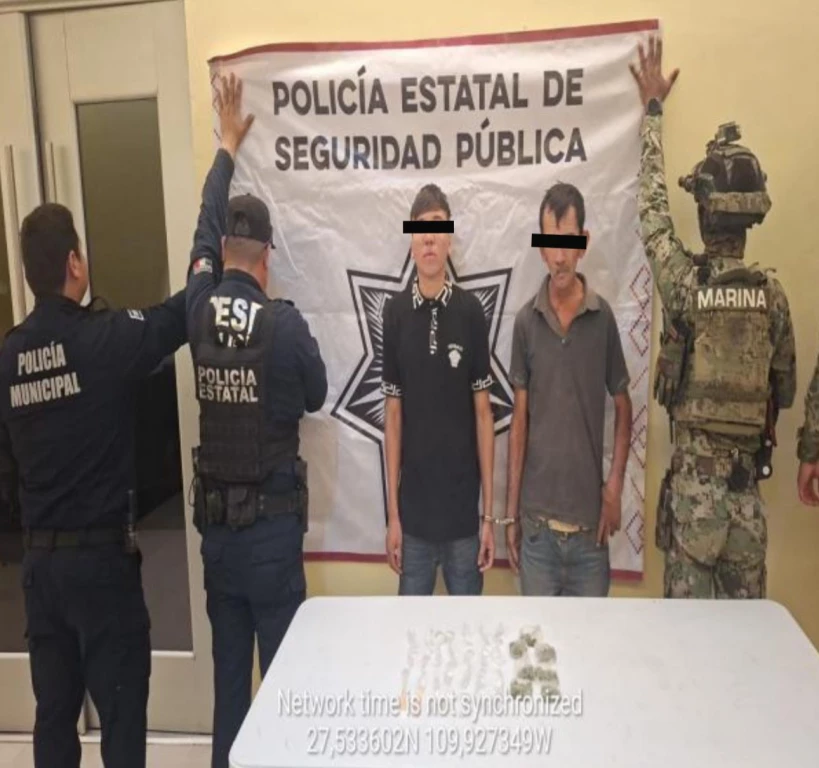 Detienen a dos personas con presunta droga y aseguran armas tras operativos en cajeme
