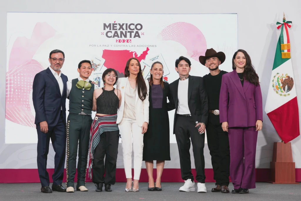 Presidenta Claudia Sheinbaum Presenta segunda edición de “México Canta por la Paz y Contra las Adicciones”, dedicada a enaltecer la música regional mexicana sin hacer apología a la violencia
