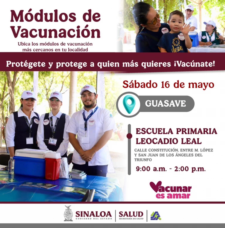 La Secretaría de Salud habilitará puntos de vacunación en distintas localidades de Sinaloa
