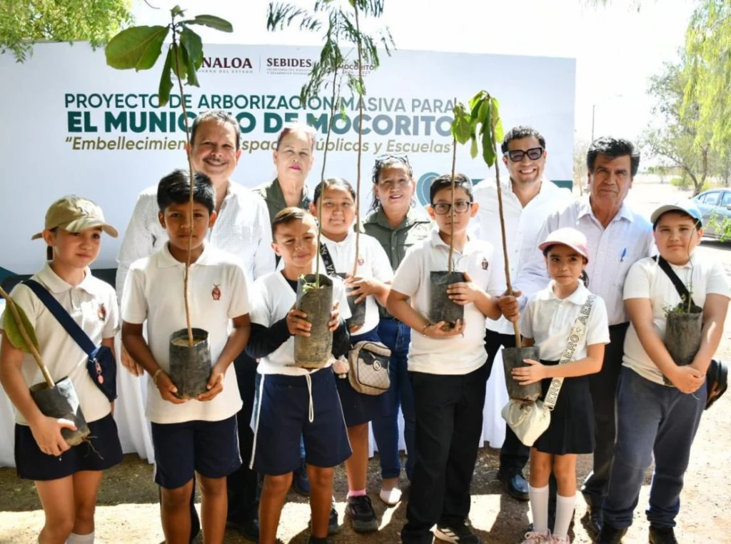 Con plantación de 200 árboles, SEBIDES fortalece áreas verdes en Mocorito