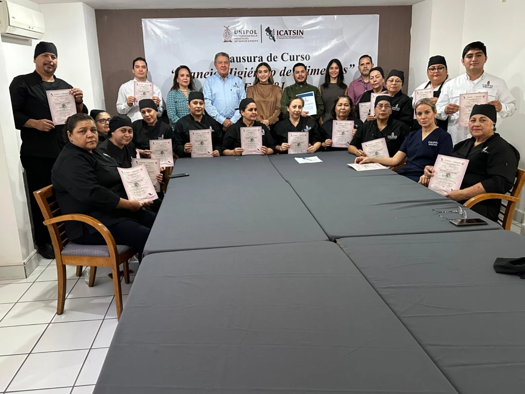 UNIPOL e ICATSIN concluyen, Curso “Manejo Higiénico de alimentos alineado al EC0081”