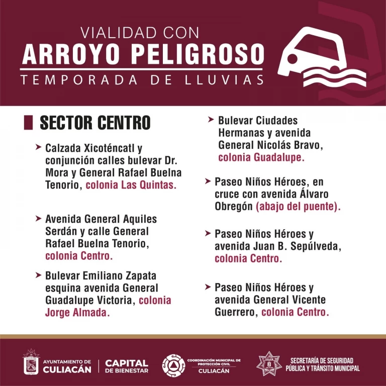 La SSPyTM y PC Municipal identifican vialidades con arroyos peligrosos