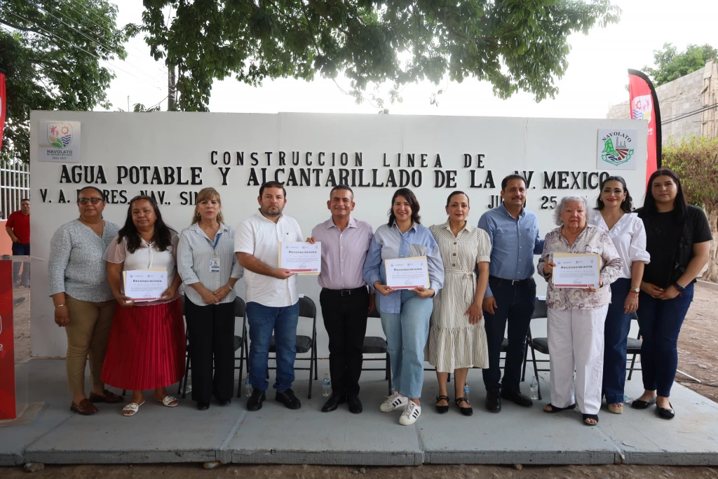 Alcalde de Navolato inicia construcción de red de agua potable y alcantarillado sanitario en La Palma