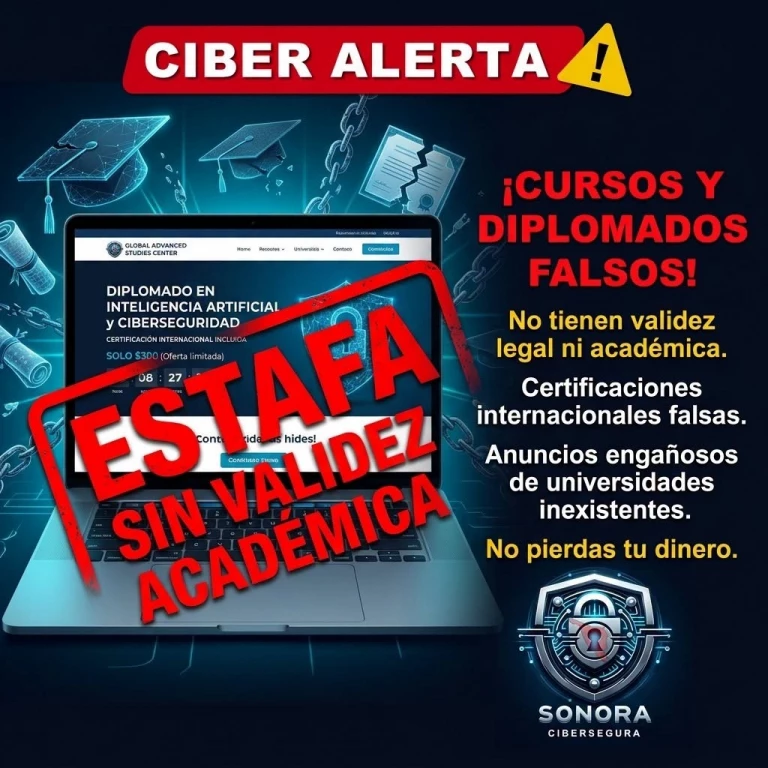 Alertan sobre estafas con falsos diplomados y certificaciones internacionales en línea