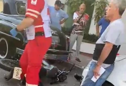 Choque de motociclista y un vehículo