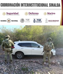 Localizan camioneta robada y municiones