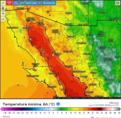 Prevén descenso de temperatura por ingreso de nuevo frente frío en Sonora