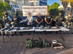 Capturan a tres presuntos participantes del enfrentamiento armado en Santa Fe, en Culiacán