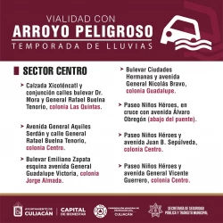 La SSPyTM y PC Municipal identifican vialidades con arroyos peligrosos