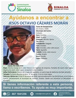 Era Jesús Octavio; identifican restos óseos hallados en el río Culiacán