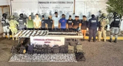Realiza personal del Ejército Mexicano en coordinación con personal de la Guardia Nacional y del Grupo de Operaciones Especiales de la Policía Estatal Preventiva, la detención de 9 civiles